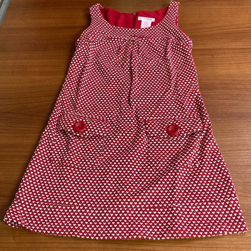 Xhilaration red dress with white hearts
